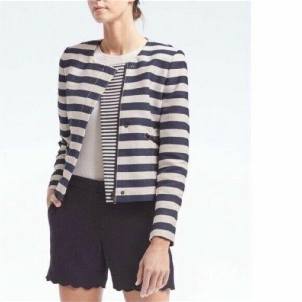 Banana Republic cotton blend blazer jacket